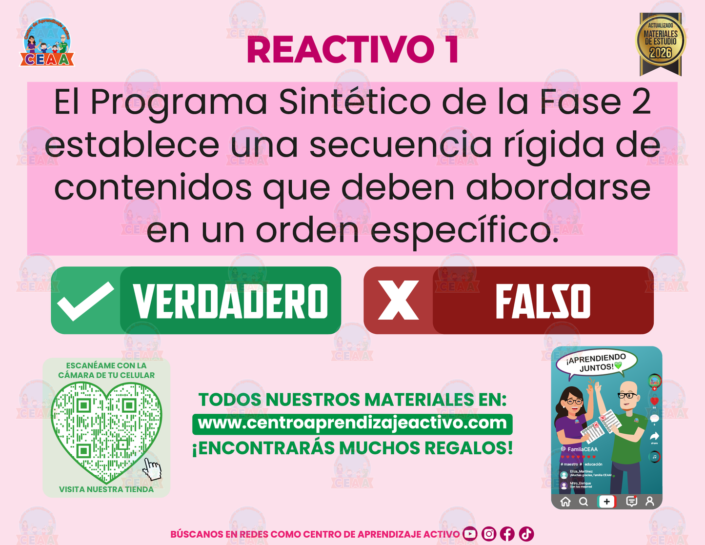 Cuadernillo de Estudio - Programa Sintético Fase 2 - Verdadero o Falso en PDF