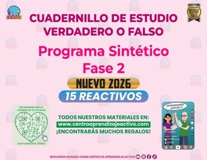 Cuadernillo de Estudio - Programa Sintético Fase 2 - Verdadero o Falso en PDF