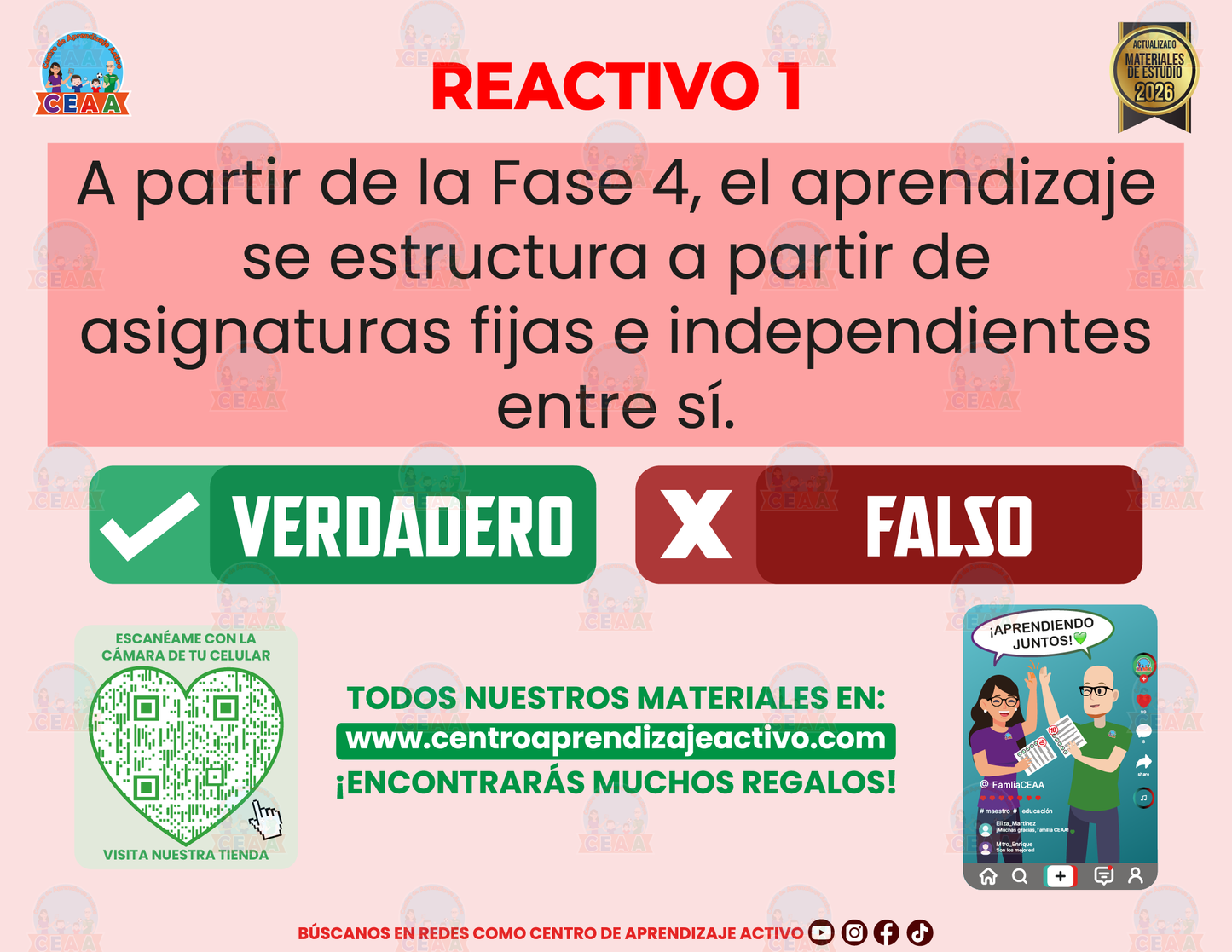 Cuadernillo de Estudio - Programa Sintético Fase 4 - Verdadero o Falso en PDF