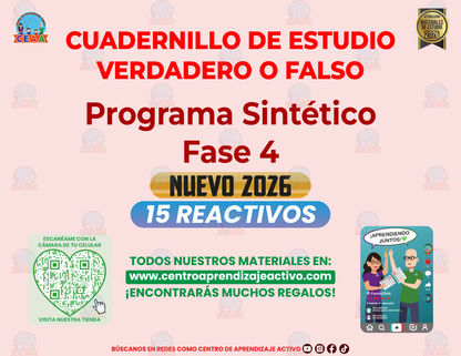 Cuadernillo de Estudio - Programa Sintético Fase 4 - Verdadero o Falso en PDF