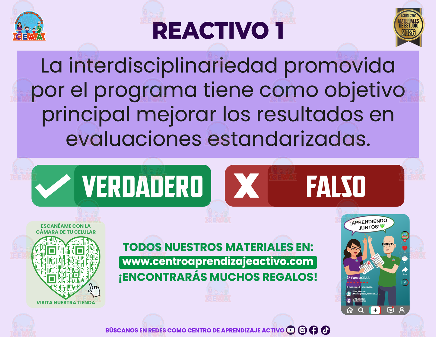 Cuadernillo de Estudio - Programa Sintético Fase 5 - Verdadero o Falso en PDF