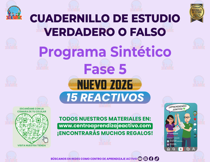 Cuadernillo de Estudio - Programa Sintético Fase 5 - Verdadero o Falso en PDF