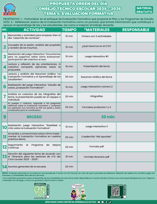 Propuesta Orden del Día Tema 5: EVALUACIÓN FORMATIVA en PDF