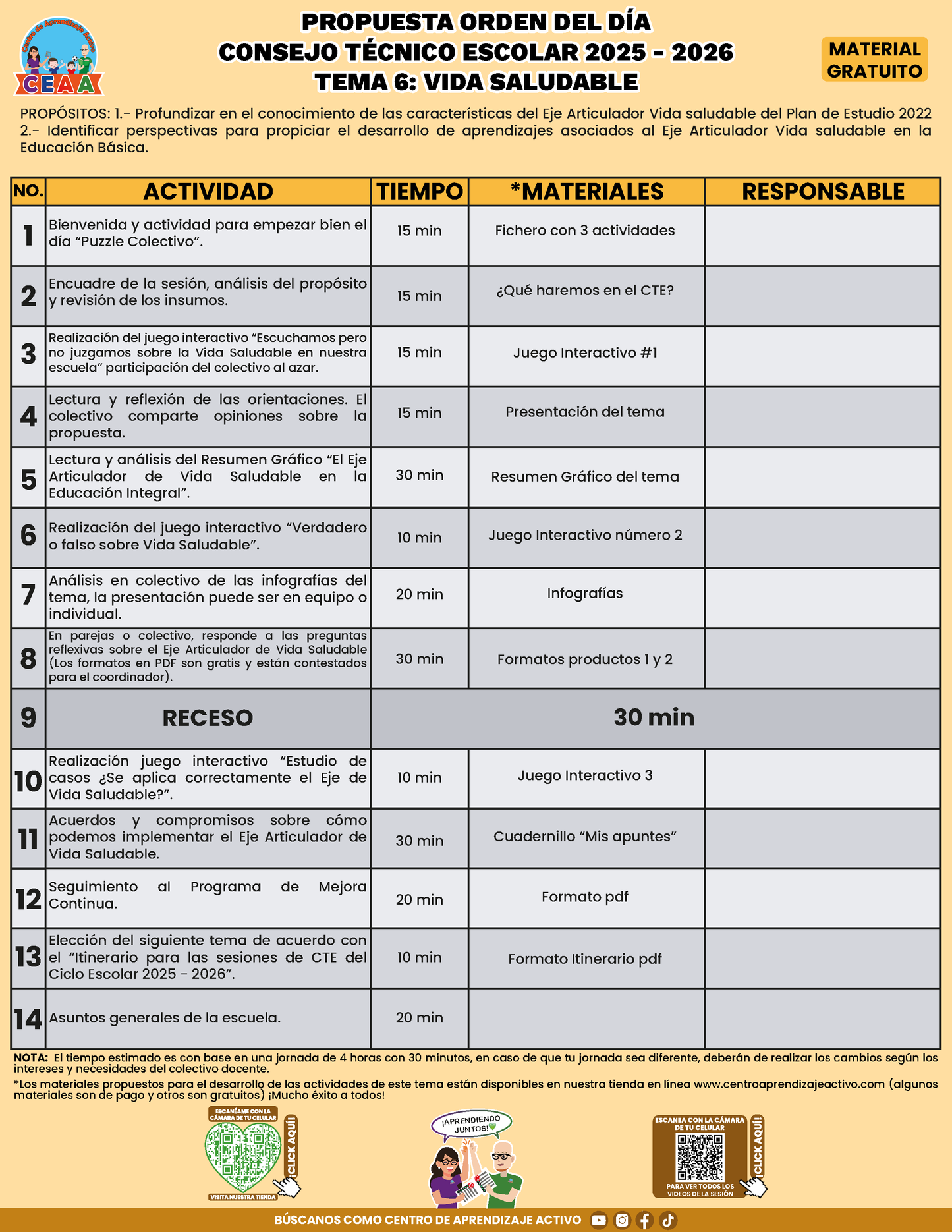 Propuesta Orden del Día Tema 6: VIDA SALUDABLE en PDF