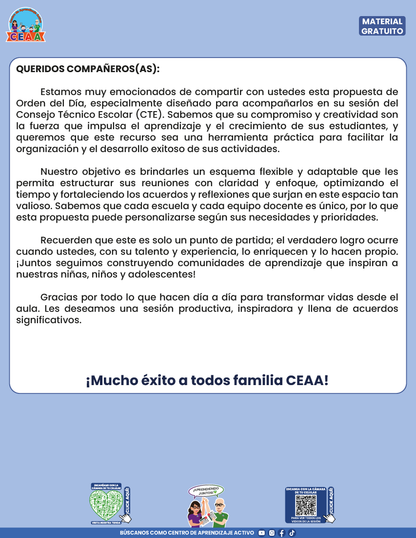 Propuesta Orden del Día Tema 7: INTEGRACIÓN CURRICULAR en PDF