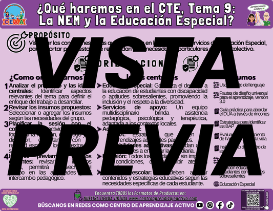 Infografía ¿Qué haremos en el CTE Tema 9?