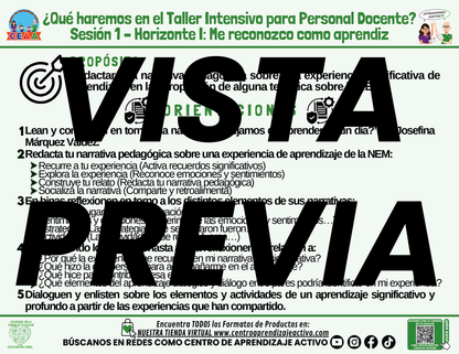 Infografía ¿Qué Haremos en la Sesión 1 del Taller Intensivo? - Horizonte 1