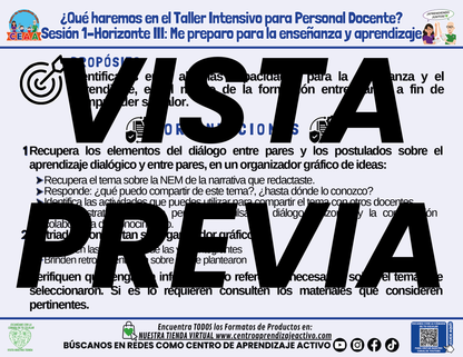 Infografía ¿Qué Haremos en la Sesión 1 del Taller Intensivo? - Horizonte 3