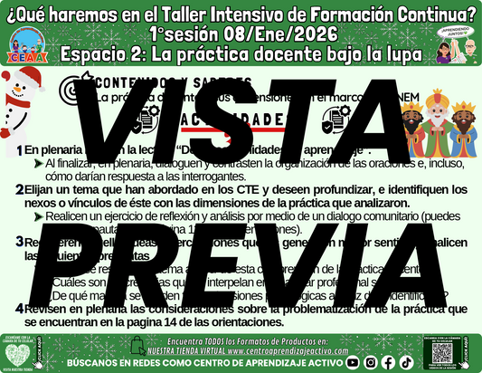 Infografía ¿Qué Haremos en la Sesión 1 del Taller Intensivo de Docentes? Espacio 2 en PDF