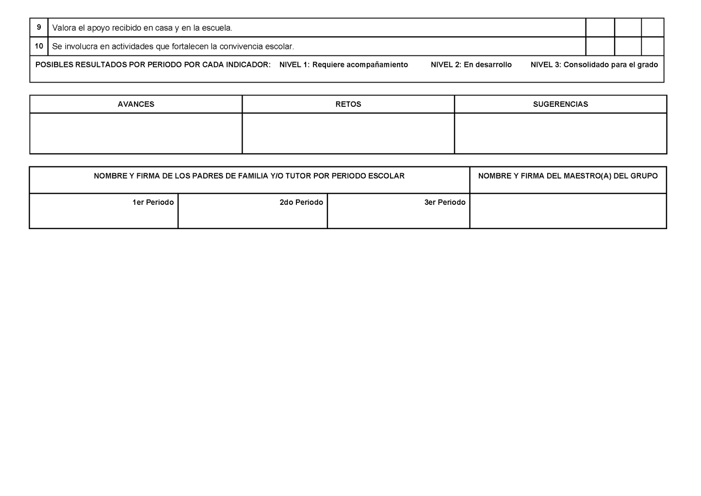 REGISTRO DE EVALUACIÓN FORMATIVA Y ACOMPAÑAMIENTO AL APRENDIZAJE EN PRIMER GRADO DE PRIMARIA (Editable en Word)