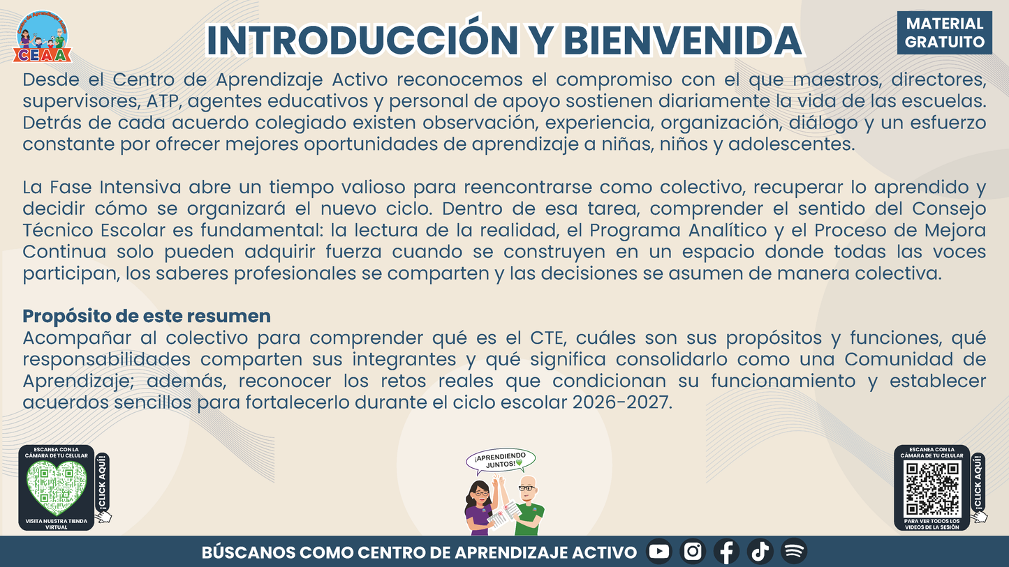 Resumen: CONSEJO CONSEJO TÉCNICO ESCOLAR FASE INTENSIVA CICLO ESCOLAR 2026-2027 - EL CTE COMO COMUNIDAD DE APRENDIZAJE: UNA RUTA PARA DIALOGAR, APRENDER Y TOMAR DECISIONES EN COLECTIVO en PDF