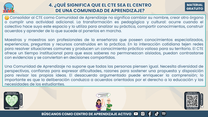 RESUMEN Y ACOMPAÑAMIENTO DOCENTE TEMA: EL CTE COMO COMUNIDAD DE APRENDIZAJE UNA RUTA PARA DIALOGAR, APRENDER Y TOMAR DECISIONES EN COLECTIVO en PDF