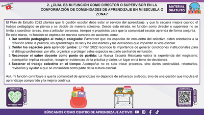 Resumen Gráfico: ¿CUÁL ES MI PAPEL COMO DIRECTOR O SUPERVISOR PARA FORTALECER LA COMUNIDAD DE APRENDIZAJE DE MI ESCUELA O ZONA? en PDF