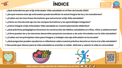 RESUMEN GRÁFICO TEMA 6: EL EJE ARTICULADOR DE VIDA SALUDABLE EN LA EDUCACIÓN INTEGRAL en PDF