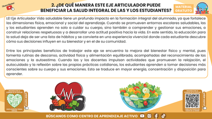 RESUMEN GRÁFICO TEMA 6: EL EJE ARTICULADOR DE VIDA SALUDABLE EN LA EDUCACIÓN INTEGRAL en PDF