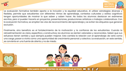RESUMEN GRÁFICO TEMA 6: LA EVALUACIÓN FORMATIVA Y EL APRENDIZAJE DE LOS ESTUDIANTES en PDF