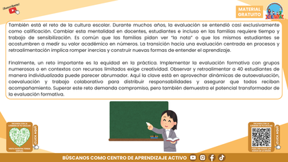 RESUMEN GRÁFICO TEMA 6: LA EVALUACIÓN FORMATIVA Y EL APRENDIZAJE DE LOS ESTUDIANTES en PDF
