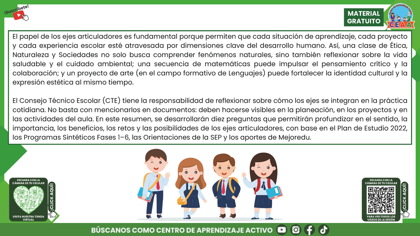 RESUMEN GRÁFICO TEMA 8: LOS 7 EJES ARTICULADORES Y EL APRENDIZAJE EN EL PLAN DE ESTUDIOS 2022 en PDF
