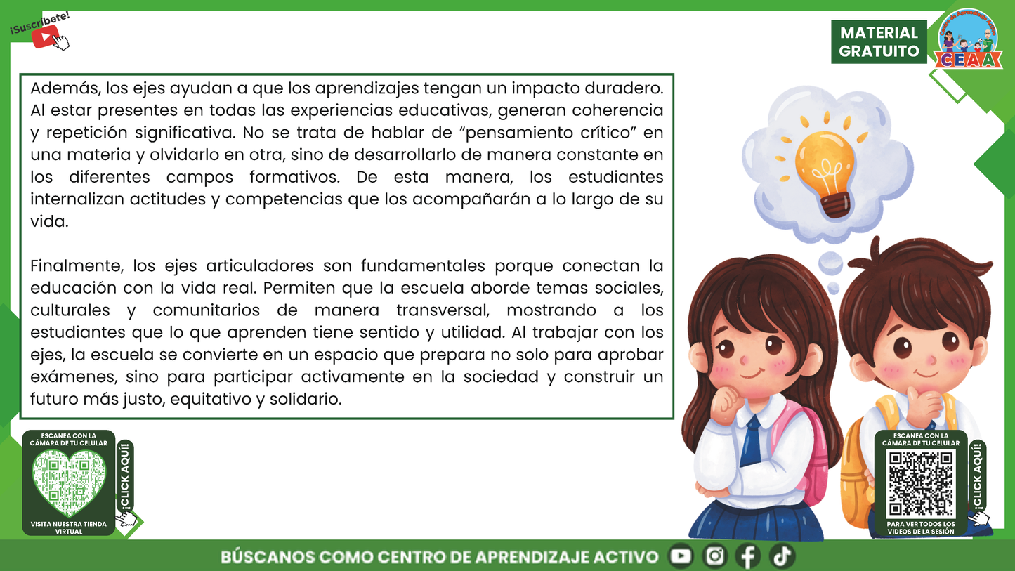RESUMEN GRÁFICO TEMA 8: LOS 7 EJES ARTICULADORES Y EL APRENDIZAJE EN EL PLAN DE ESTUDIOS 2022 en PDF