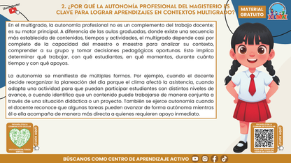 Resumen Gráfico CTE Multigrado TEMA 1: PEDAGOGÍA MULTIGRADO: DIVERSIDAD, COLABORACIÓN Y PROYECTOS CON SENTIDO en PDF