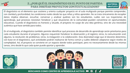 Resumen Gráfico CTE Multigrado TEMA 3: ¿CÓMO ES EL TRABAJO POR PROYECTOS EN AULAS MULTIGRADO? en PDF