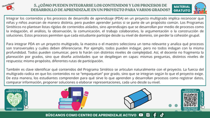 Resumen Gráfico CTE Multigrado TEMA 3: ¿CÓMO ES EL TRABAJO POR PROYECTOS EN AULAS MULTIGRADO? en PDF