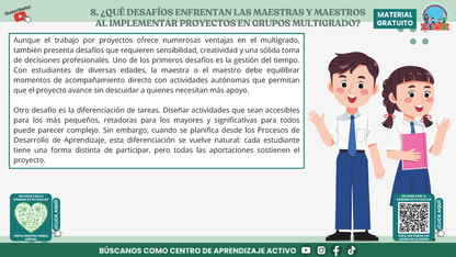 Resumen Gráfico CTE Multigrado TEMA 3: ¿CÓMO ES EL TRABAJO POR PROYECTOS EN AULAS MULTIGRADO? en PDF