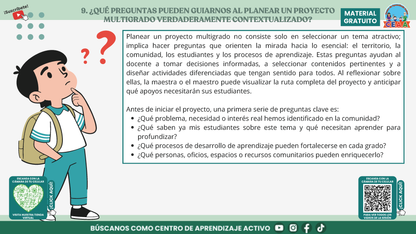 Resumen Gráfico CTE Multigrado TEMA 3: ¿CÓMO ES EL TRABAJO POR PROYECTOS EN AULAS MULTIGRADO? en PDF