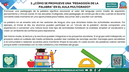 Resumen Gráfico CTE Multigrado TEMA 4: ¿CÓMO ENSEÑAR A LEER Y ESCRIBIR EN AULAS MULTIGRADO CON SENTIDO Y PROPÓSITO? en PDF