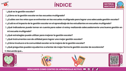 Resumen Gráfico CTE Multigrado TEMA 5: ¿QUÉ ES Y CÓMO SE LOGRA LA GESTIÓN ESCOLAR EN LAS ESCUELAS MULTIGRADO? en PDF