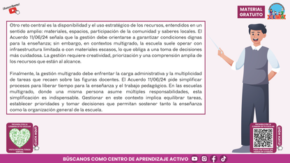 Resumen Gráfico CTE Multigrado TEMA 5: ¿QUÉ ES Y CÓMO SE LOGRA LA GESTIÓN ESCOLAR EN LAS ESCUELAS MULTIGRADO? en PDF