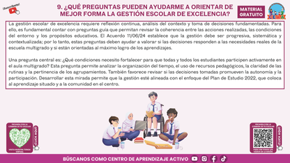 Resumen Gráfico CTE Multigrado TEMA 5: ¿QUÉ ES Y CÓMO SE LOGRA LA GESTIÓN ESCOLAR EN LAS ESCUELAS MULTIGRADO? en PDF