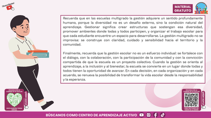 Resumen Gráfico CTE Multigrado TEMA 5: ¿QUÉ ES Y CÓMO SE LOGRA LA GESTIÓN ESCOLAR EN LAS ESCUELAS MULTIGRADO? en PDF