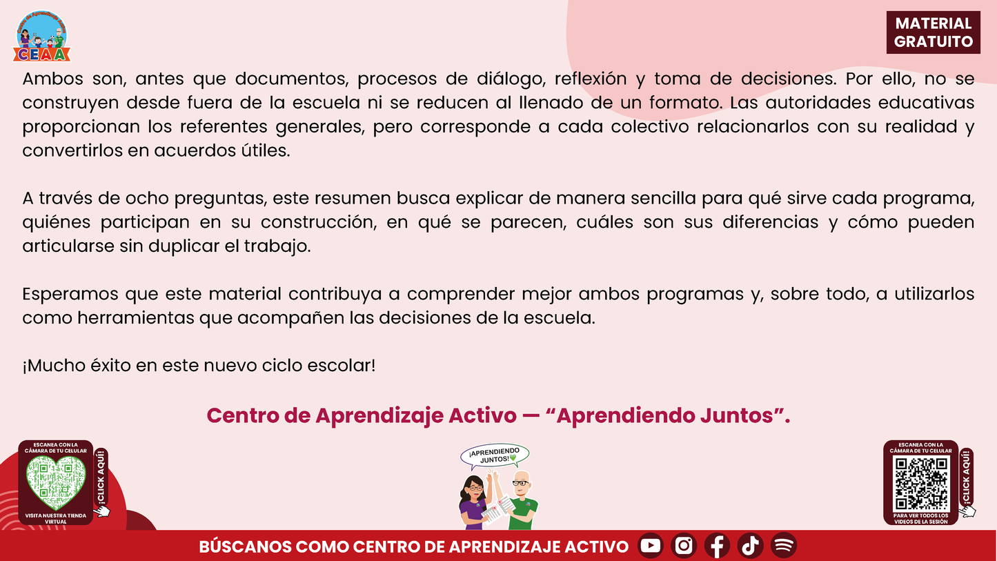 Resumen: CONSEJO CONSEJO TÉCNICO ESCOLAR FASE INTENSIVA CICLO ESCOLAR 2026-2027 - PROGRAMA ANALÍTICO Y PROGRAMA DE MEJORA CONTINUA - ¿EN QUÉ SE PARECEN Y EN QUÉ SON DIFERENTES? en PDF