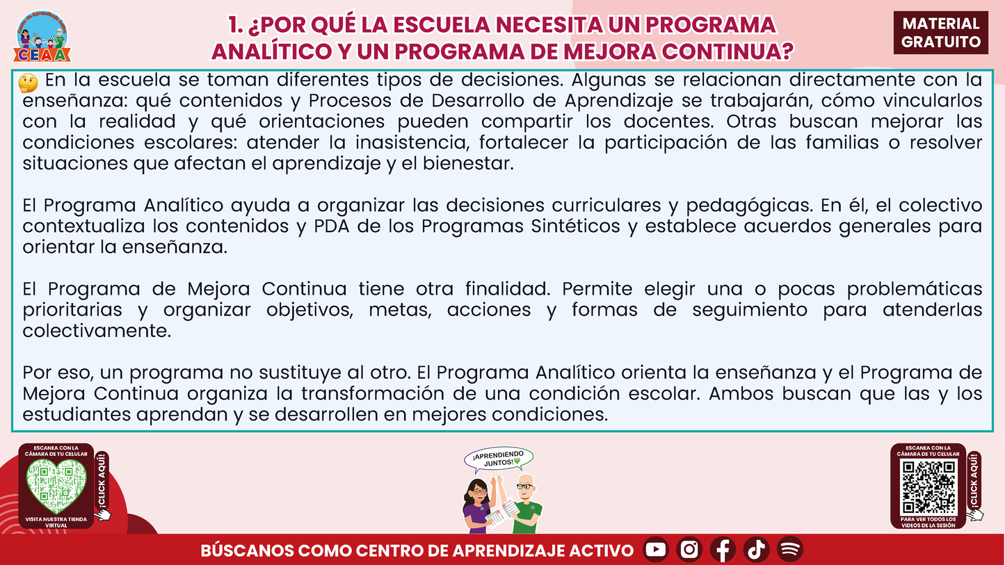 Resumen: CONSEJO CONSEJO TÉCNICO ESCOLAR FASE INTENSIVA CICLO ESCOLAR 2026-2027 - PROGRAMA ANALÍTICO Y PROGRAMA DE MEJORA CONTINUA - ¿EN QUÉ SE PARECEN Y EN QUÉ SON DIFERENTES? en PDF