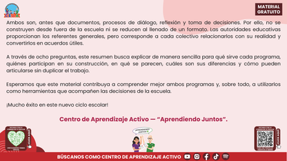 RESUMEN Y ACOMPAÑAMIENTO DOCENTE TEMA: PROGRAMA ANALÍTICO Y PROGRAMA DE MEJORA CONTINUA ¿EN QUÉ SE PARECEN Y EN QUÉ SON DIFERENTES? en PDF