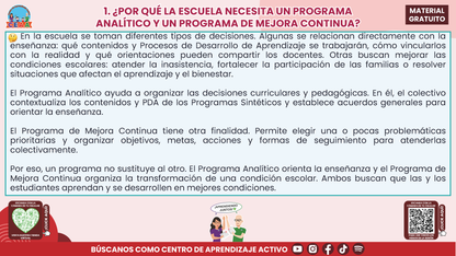 RESUMEN Y ACOMPAÑAMIENTO DOCENTE TEMA: PROGRAMA ANALÍTICO Y PROGRAMA DE MEJORA CONTINUA ¿EN QUÉ SE PARECEN Y EN QUÉ SON DIFERENTES? en PDF