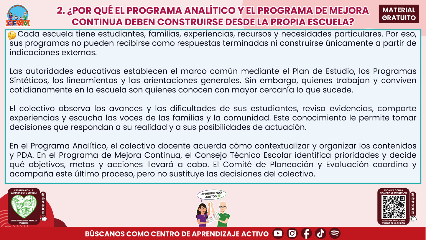 Resumen: CONSEJO CONSEJO TÉCNICO ESCOLAR FASE INTENSIVA CICLO ESCOLAR 2026-2027 - PROGRAMA ANALÍTICO Y PROGRAMA DE MEJORA CONTINUA - ¿EN QUÉ SE PARECEN Y EN QUÉ SON DIFERENTES? en PDF
