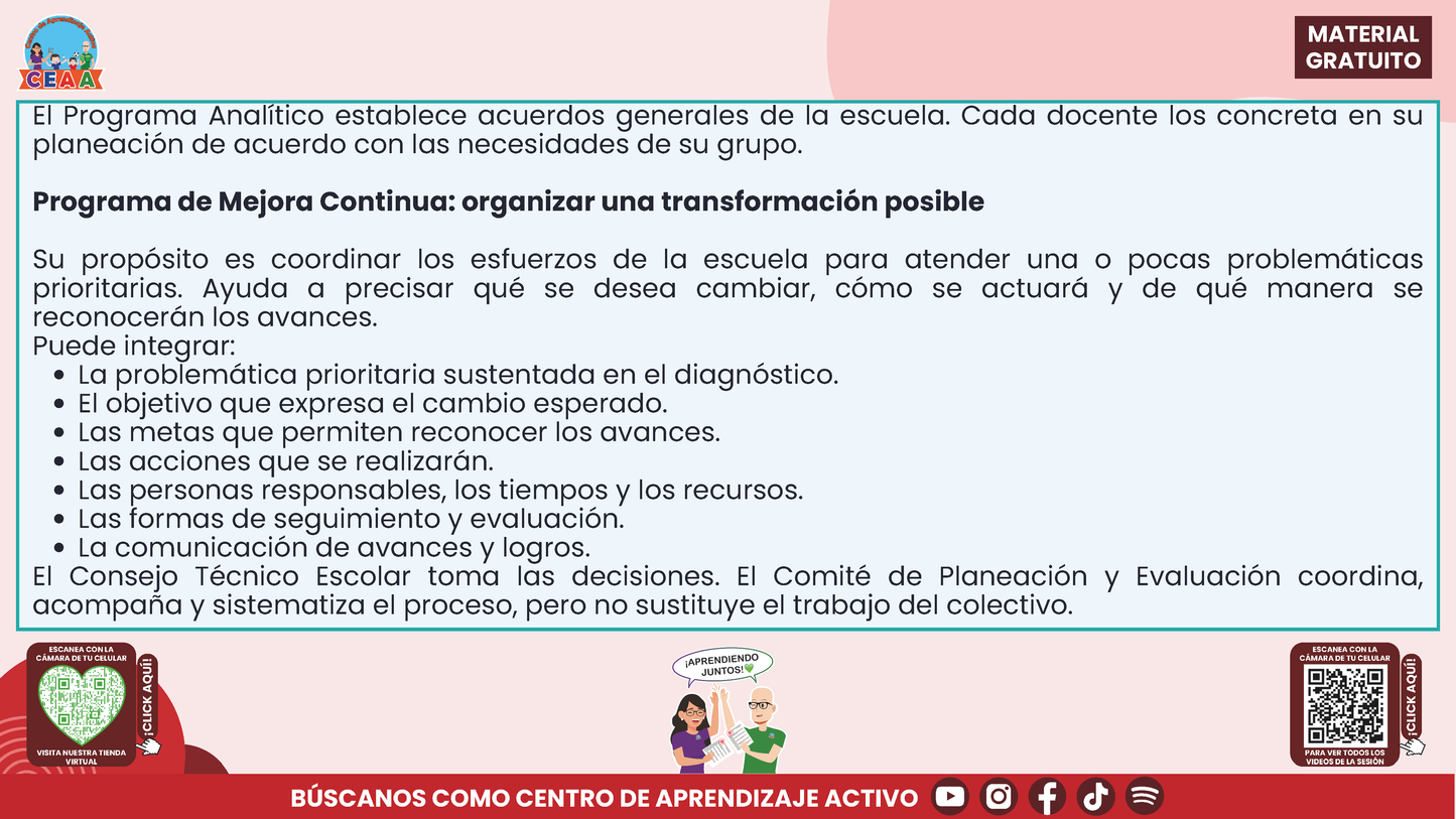 RESUMEN Y ACOMPAÑAMIENTO DOCENTE TEMA: PROGRAMA ANALÍTICO Y PROGRAMA DE MEJORA CONTINUA ¿EN QUÉ SE PARECEN Y EN QUÉ SON DIFERENTES? en PDF