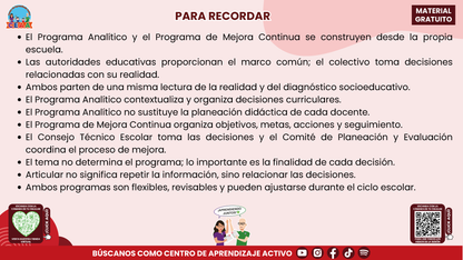 Resumen: CONSEJO CONSEJO TÉCNICO ESCOLAR FASE INTENSIVA CICLO ESCOLAR 2026-2027 - PROGRAMA ANALÍTICO Y PROGRAMA DE MEJORA CONTINUA - ¿EN QUÉ SE PARECEN Y EN QUÉ SON DIFERENTES? en PDF