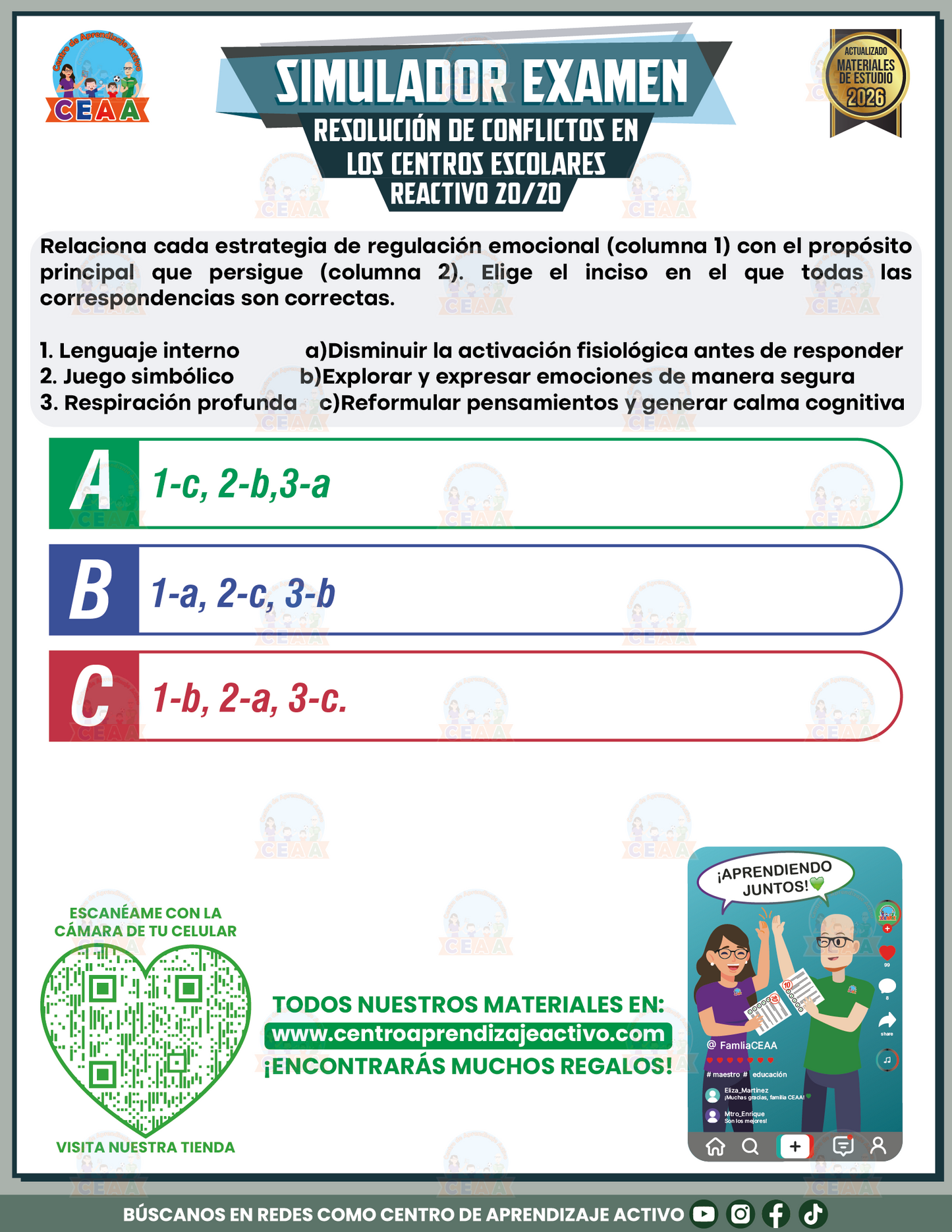 Simulador de Examen - Resolución de Conflictos en los Centros Escolares en PDF