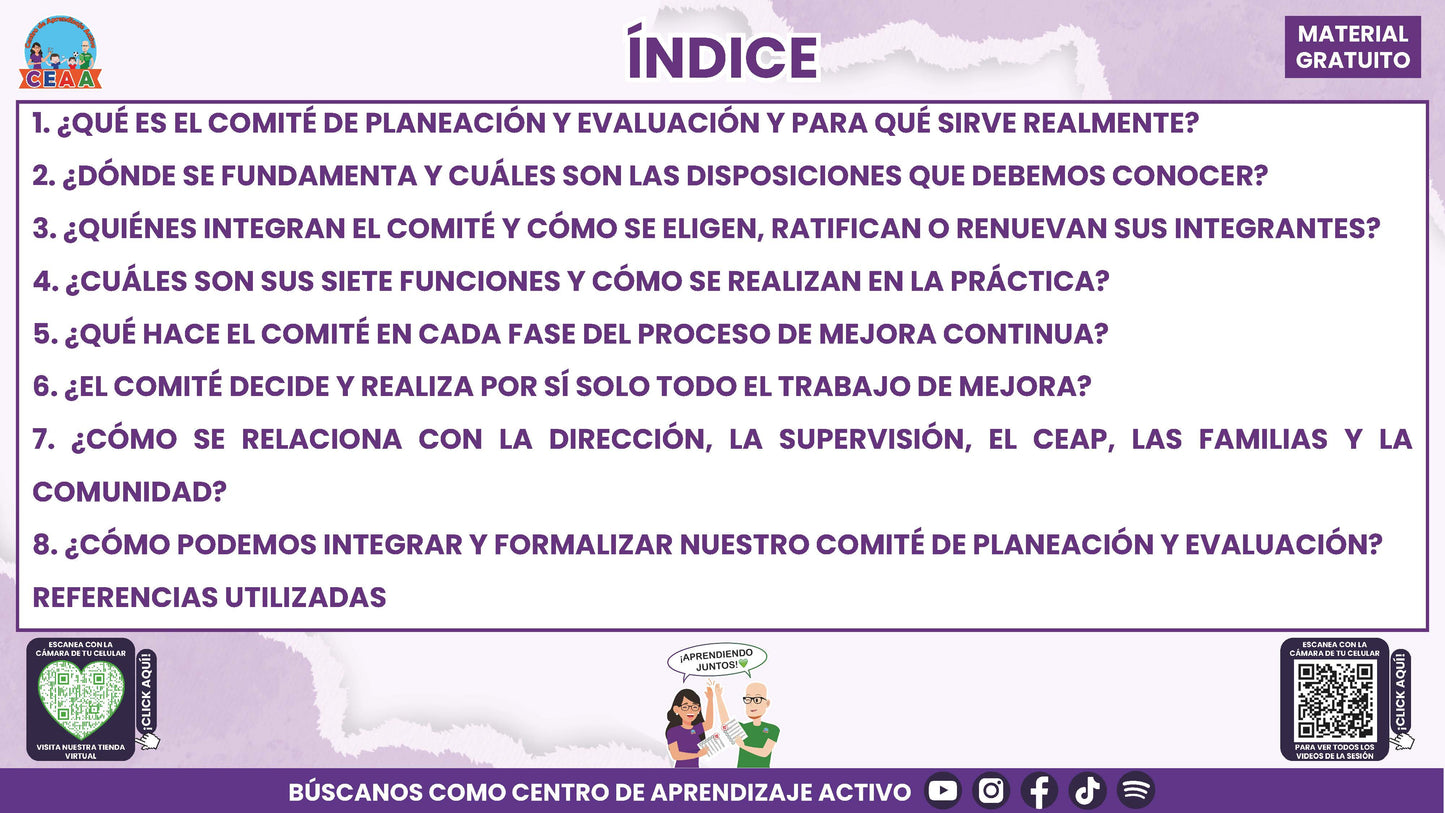 RESUMEN Y ACOMPAÑAMIENTO DOCENTE TEMA: COMITÉ DE PLANEACIÓN Y EVALUACIÓN ¿CÓMO PODEMOS INTEGRARLO EN NUESTRA ESCUELA? en PDF