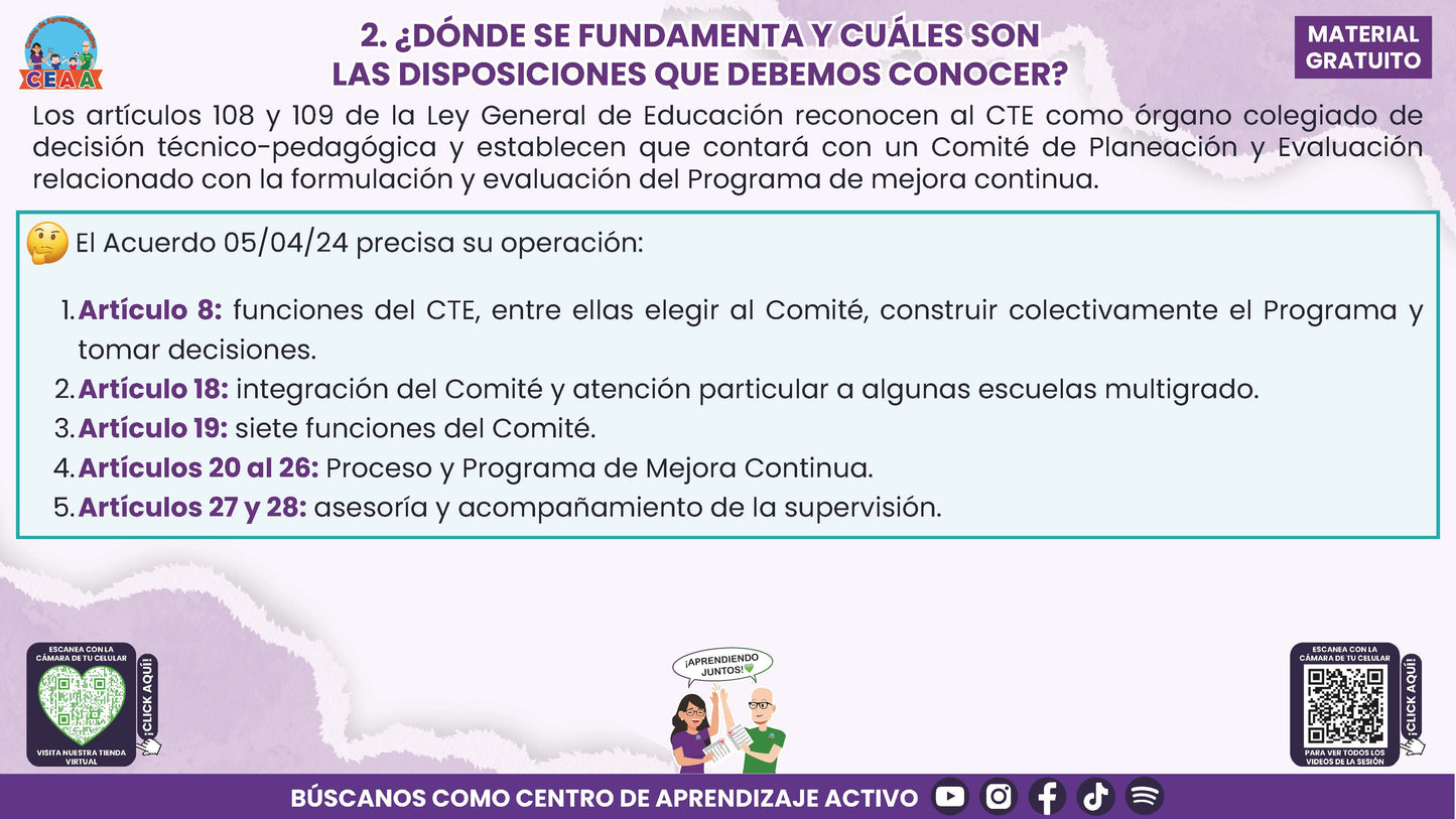 RESUMEN Y ACOMPAÑAMIENTO DOCENTE TEMA: COMITÉ DE PLANEACIÓN Y EVALUACIÓN ¿CÓMO PODEMOS INTEGRARLO EN NUESTRA ESCUELA? en PDF