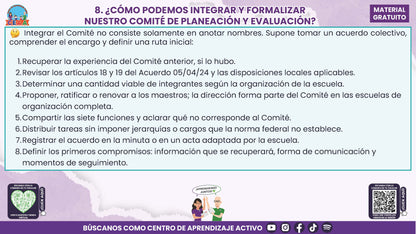 RESUMEN Y ACOMPAÑAMIENTO DOCENTE TEMA: COMITÉ DE PLANEACIÓN Y EVALUACIÓN ¿CÓMO PODEMOS INTEGRARLO EN NUESTRA ESCUELA? en PDF