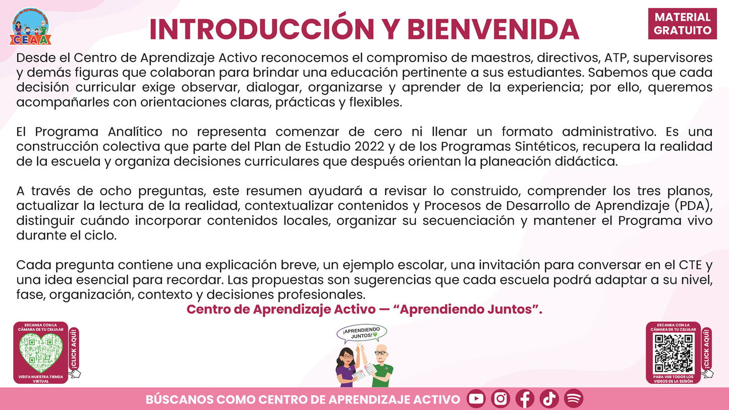 RESUMEN Y ACOMPAÑAMIENTO DOCENTE TEMA: NUESTRO PROGRAMA ANALÍTICO ¿CÓMO CONSTRUIRLO O FORTALECERLO? en PDF