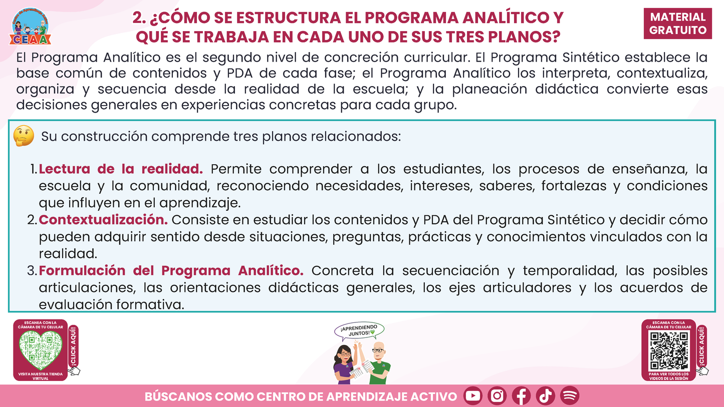 RESUMEN Y ACOMPAÑAMIENTO DOCENTE TEMA: NUESTRO PROGRAMA ANALÍTICO ¿CÓMO CONSTRUIRLO O FORTALECERLO? en PDF