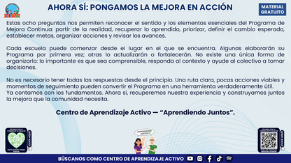 Resumen: NUESTRO PROGRAMA DE MEJORA CONTINUA: ¿CÓMO INICIAMOS SIN PARTIR DE CERO?  En pdf