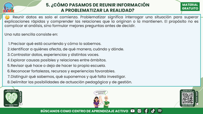 RESUMEN Y ACOMPAÑAMIENTO DOCENTE TEMA: LECTURA DE LA REALIDAD EL PUNTO DE PARTIDA DEL PROGRAMA ANALÍTICO Y DEL PROGRAMA DE MEJORA CONTINUA en PDF