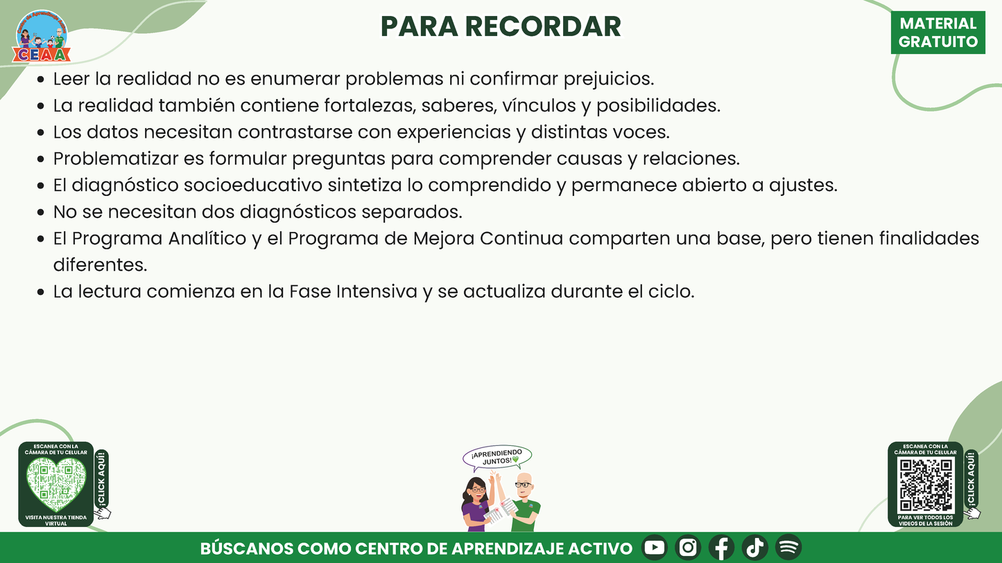 RESUMEN Y ACOMPAÑAMIENTO DOCENTE TEMA: LECTURA DE LA REALIDAD EL PUNTO DE PARTIDA DEL PROGRAMA ANALÍTICO Y DEL PROGRAMA DE MEJORA CONTINUA en PDF