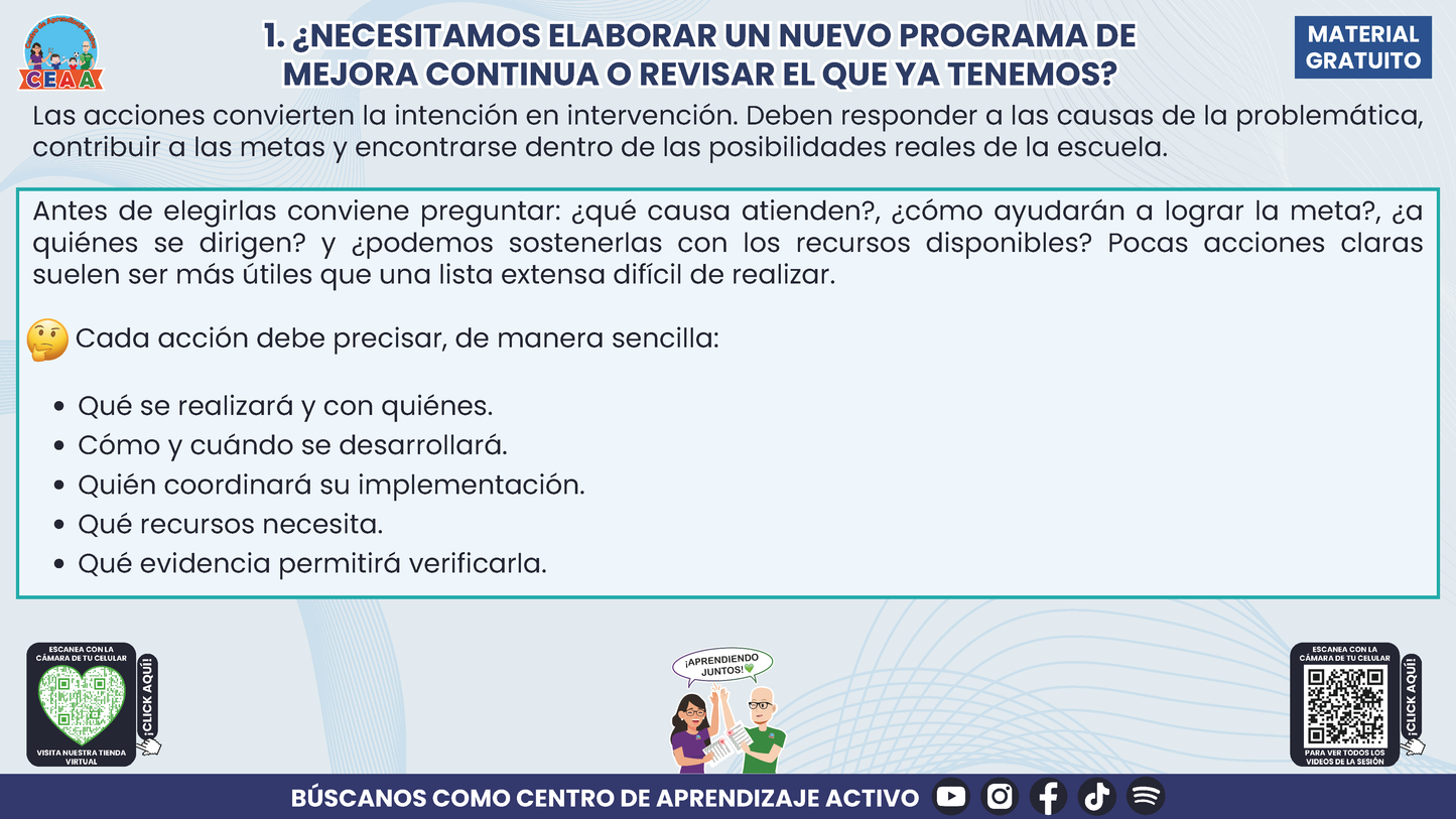 Resumen: NUESTRO PROGRAMA DE MEJORA CONTINUA: ¿CÓMO INICIAMOS SIN PARTIR DE CERO?  Editable en PowerPoint en PDF